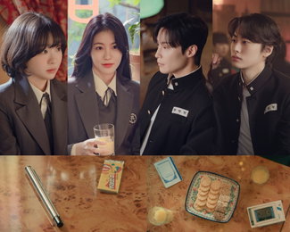 JTBC 토일드라마 ‘백번의 추억’, 김다미-신예은-허남준 음악다방 미팅 예고, 긴장+설렘 자극