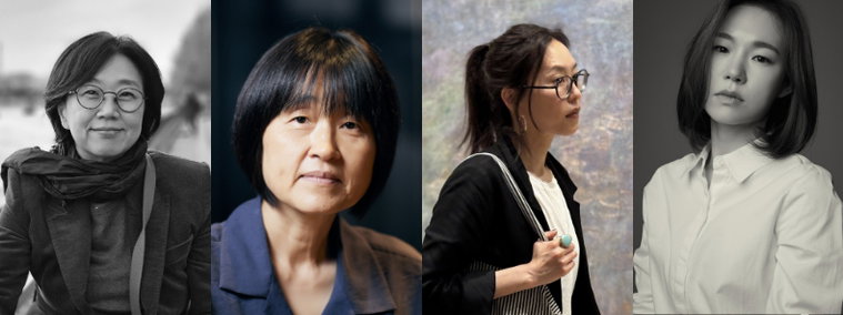 △ 장소정 대표(영화사 도로시), 이란희 감독, 임나무 작가, 한예리 배우