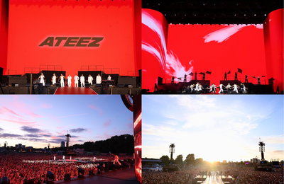 에이티즈, 英 '하이드 파크' 헤드라이너 출격…런던 밤하늘 수놓은 한국의 매운맛