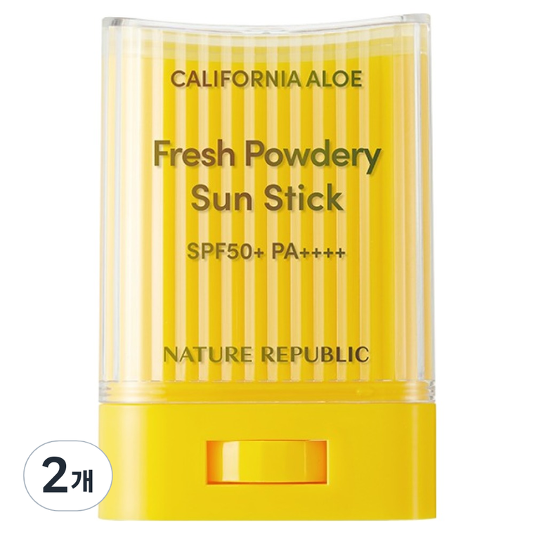 네이처리퍼블릭 캘리포니아 알로에 보송 선스틱 SPF50 PA , 24g, 2개